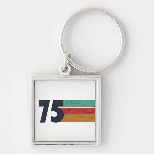 1975生まれ年ヴィンテージ50歳の誕生日ギフト キーホルダー (正面)