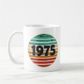 1975生まれ年ヴィンテージ50歳の誕生日ギフト コーヒーマグカップ (左)