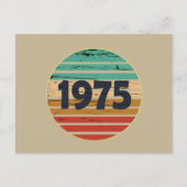 1975生まれ年ヴィンテージ50歳の誕生日ギフト シーズンポストカード (正面)