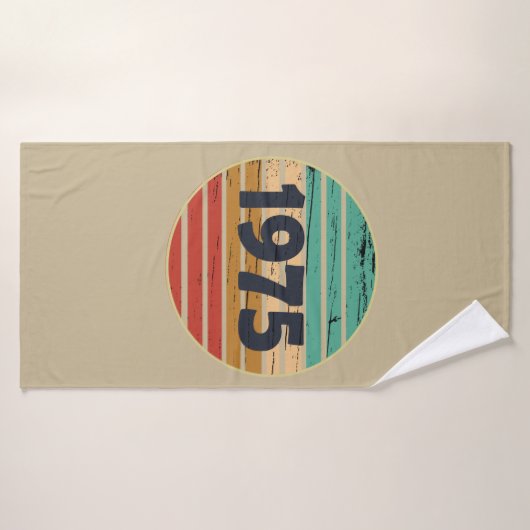 1975生まれ年ヴィンテージ50歳の誕生日ギフト バスタオル (バスタオル)