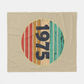 1975生まれ年ヴィンテージ50歳の誕生日ギフト フリースブランケット (正面(横))