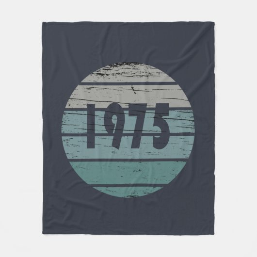 1975生まれ年ヴィンテージ50歳の誕生日ギフト フリースブランケット (正面)