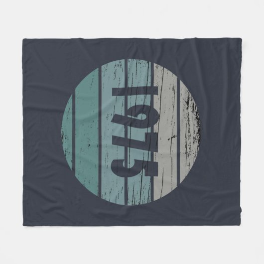 1975生まれ年ヴィンテージ50歳の誕生日ギフト フリースブランケット (正面(横))