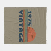 1975生まれ年ヴィンテージ50歳の誕生日ギフト フリースブランケット (正面(横))