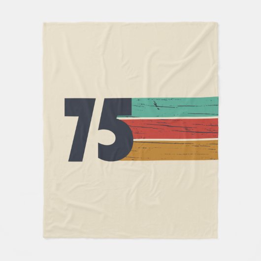 1975生まれ年ヴィンテージ50歳の誕生日ギフト フリースブランケット (正面)