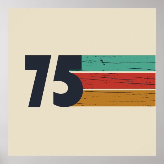 1975生まれ年ヴィンテージ50歳の誕生日ギフト ポスター (正面)
