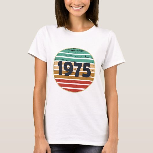 1975生まれ年ヴィンテージ50歳の誕生日ギフト Tシャツ (正面)