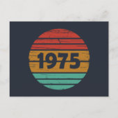1975生まれ年ヴィンテージ50歳の誕生日パーティー シーズンポストカード (正面)