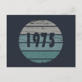 1975生まれ年ヴィンテージ50歳の誕生日パーティー シーズンポストカード (正面)