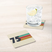 1975生まれ年ヴィンテージ50歳の誕生日パーティー スクエアペーパーコースター (インサイチュ)