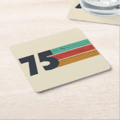1975生まれ年ヴィンテージ50歳の誕生日パーティー スクエアペーパーコースター (アングル)