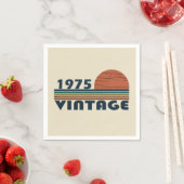 1975生まれ年ヴィンテージ50歳の誕生日パーティー スタンダードカクテルナプキン (インサイチュ)