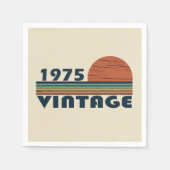 1975生まれ年ヴィンテージ50歳の誕生日パーティー スタンダードカクテルナプキン (正面)
