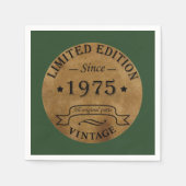 1975生まれ年ヴィンテージ50歳の誕生日パーティー スタンダードカクテルナプキン (正面)