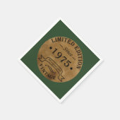 1975生まれ年ヴィンテージ50歳の誕生日パーティー スタンダードカクテルナプキン (角)