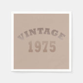 1975生まれ年ヴィンテージ50歳の誕生日パーティー スタンダードカクテルナプキン (正面)