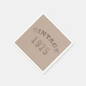 1975生まれ年ヴィンテージ50歳の誕生日パーティー スタンダードカクテルナプキン (角)