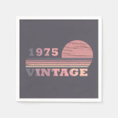 1975生まれ年ヴィンテージ50歳の誕生日パーティー スタンダードカクテルナプキン (正面)