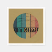 1975生まれ年ヴィンテージ50歳の誕生日パーティー スタンダードカクテルナプキン (正面)