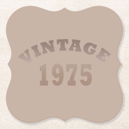 1975生まれ年ヴィンテージ50歳の誕生日パーティー ペーパーコースター (正面)