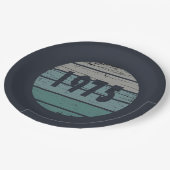 1975生まれ年ヴィンテージ50歳の誕生日パーティー ペーパープレート (アングル)