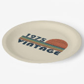 1975生まれ年ヴィンテージ50歳の誕生日パーティー ペーパープレート (アングル)