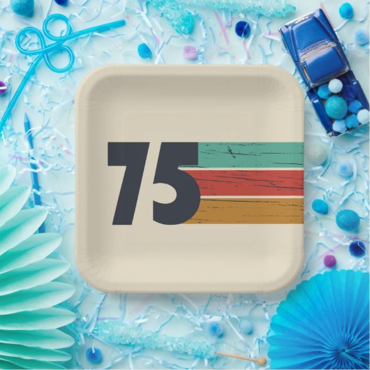 1975生まれ年ヴィンテージ50歳の誕生日パーティー ペーパープレート (パーティー)