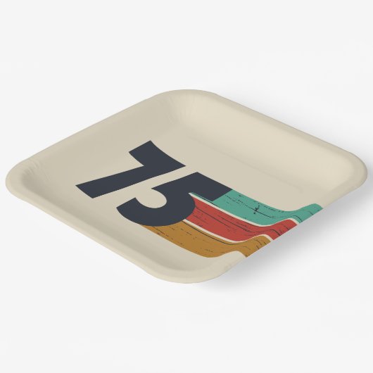 1975生まれ年ヴィンテージ50歳の誕生日パーティー ペーパープレート (傾斜あり)