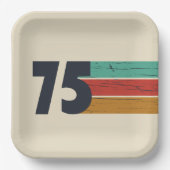 1975生まれ年ヴィンテージ50歳の誕生日パーティー ペーパープレート (正面)