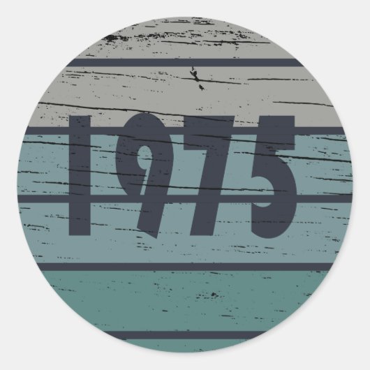 1975生まれ年ヴィンテージ50歳の誕生日パーティー ラウンドシール (正面)