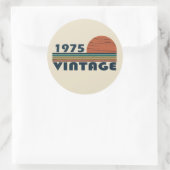 1975生まれ年ヴィンテージ50歳の誕生日パーティー ラウンドシール (バッグ)
