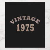 1975生まれ年ヴィンテージ50歳 ワインラベル (シングルラベル)