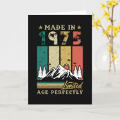 1975生まれ年誕生日 カード (黄色い花)