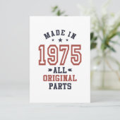 1975生まれ年誕生日 出欠カード (スタンド正面)