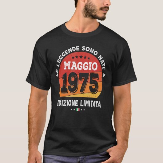 1975生まれ年5月のレジェンド47誕生日47歳 Tシャツ (正面)