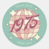 1975生まれ年50周年のヴィンテージ ラウンドシール (正面)