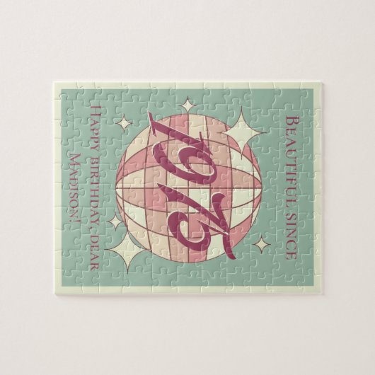 1975生まれ年50歳の誕生日ギフトゲームのヴィンテージ ジグソーパズル (横)