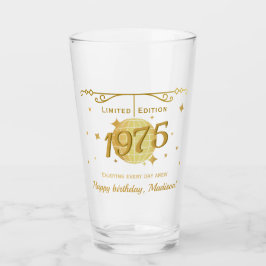 1975生まれ年50歳の誕生日パーティーでバーウェアを飲む タンブラーグラス