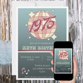 1975生まれ年50歳の誕生日招待状 招待状