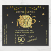 1975生まれ年50th birthday party beer Label Set ビールラベル (シングルラベル)