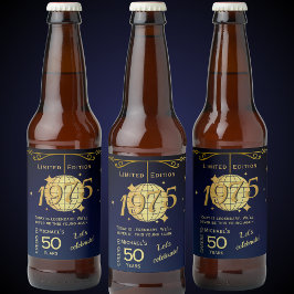 1975生まれ年50th birthday party beer Label Set ビールラベル