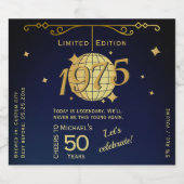 1975生まれ年50th birthday party beer Label Set ビールラベル (シングルラベル)