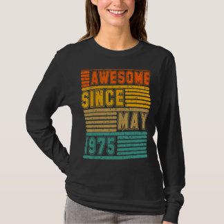 1975素晴らし年5月ヴィンテージ第47期男女 Tシャツ