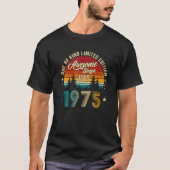 1975素晴らし年7月47日誕生日47歳 Tシャツ (正面)