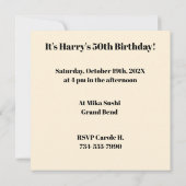 1975 レトロ ストライプ ヴィンテージ ポスター 招待状 (裏面)