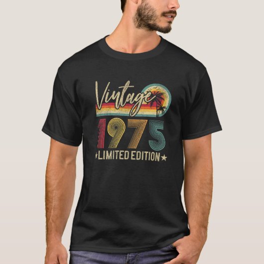 1975 47誕生日ギフトヴィンテージ47歳の制限 Tシャツ (正面)
