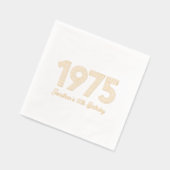 1975 50カスタム番目の誕生日フォイル押しナプキンス 箔ナプキン (左)