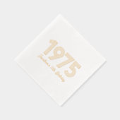 1975 50カスタム番目の誕生日フォイル押しナプキンス 箔ナプキン (右)