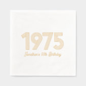 1975 50カスタム番目の誕生日フォイル押しナプキンス 箔ナプキン (正面)