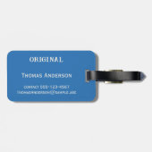 1976オリジナル版オン海ブルー ラゲッジタグ (裏面横)